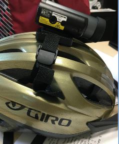 Video camera on top of a helmet