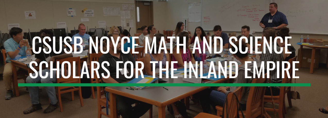 CSUSB NOYCE MATH AND SCIENCE SCHOLARS FOR THE INLAND EMPIRE