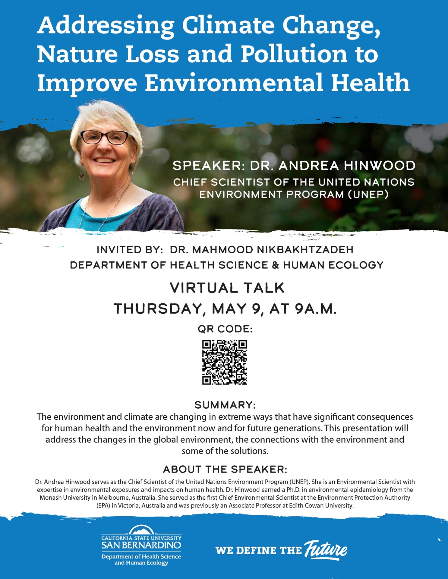 Web flyer Andrea Hinwood talk